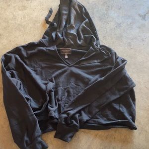Victoria Secrets Crop Hoodie/ Silk Hood Lining 🖤